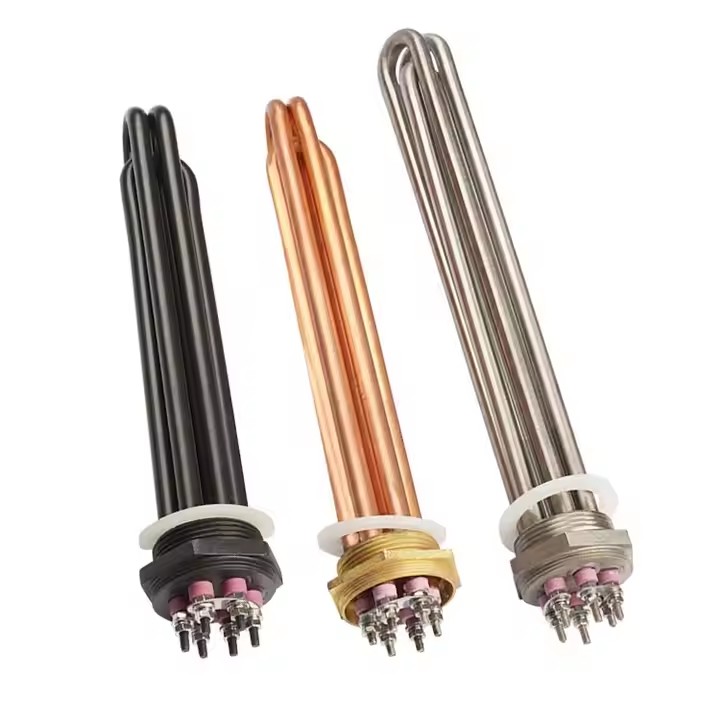 DN40 DN50 1.5/2 Inch Immersion Heater Electric Heating Tube 220 380V SS304 Heating Rod Thermal Oil Water tank Boiler 115 Flange - Billede 5