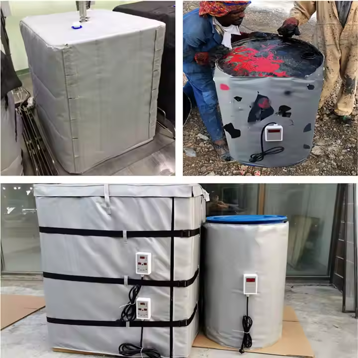 200L Oil IBC Drum Heater Jacket Tote Heat Blanket Temperature Controller 110V/220V 2.5KW Electric Silicone Heater Core Component - Изображение 5