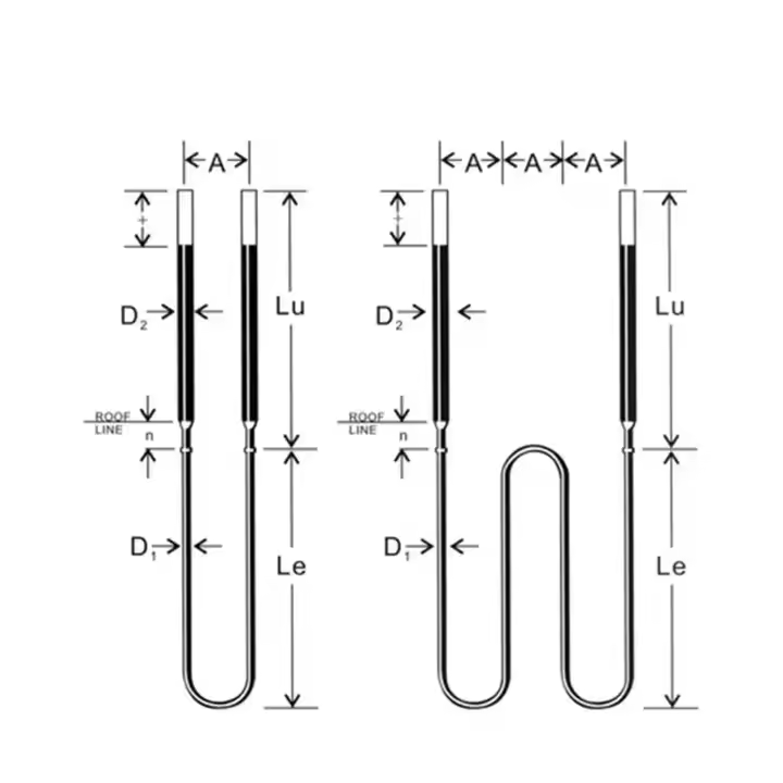 1800 Degree Silicon Molybdenum Rods MoSi2 Heating Element for Muffle Furnace High-Temperature Heating Equipment - Image 3