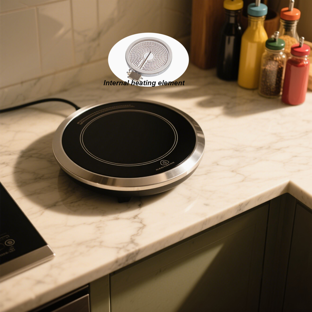 Electric Ceramic Stove Heating Plate EGO Furnace Core Single Ring with Mechanical Temperature Limiter Constant Temperature Rod - ภาพ 6