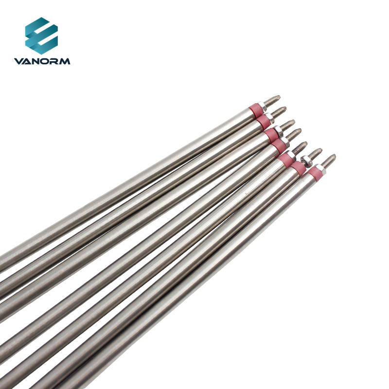 110V/220V 300W Straight Electric Oven Heating Element Tube 6.6mm*345/350/355/360/370mm with Round Metal Sheet