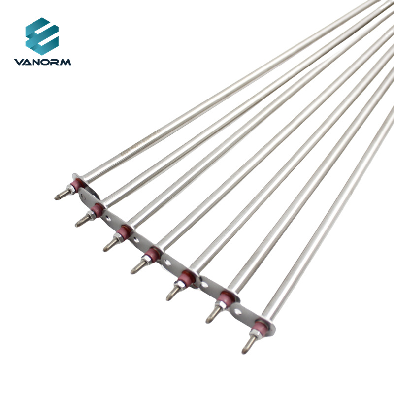 304 SUS Finned Heater Straight Oven Heating Rod Air Heating Element 220V 300-600mm M5 Thread 300/400/500/600W - ภาพ 2