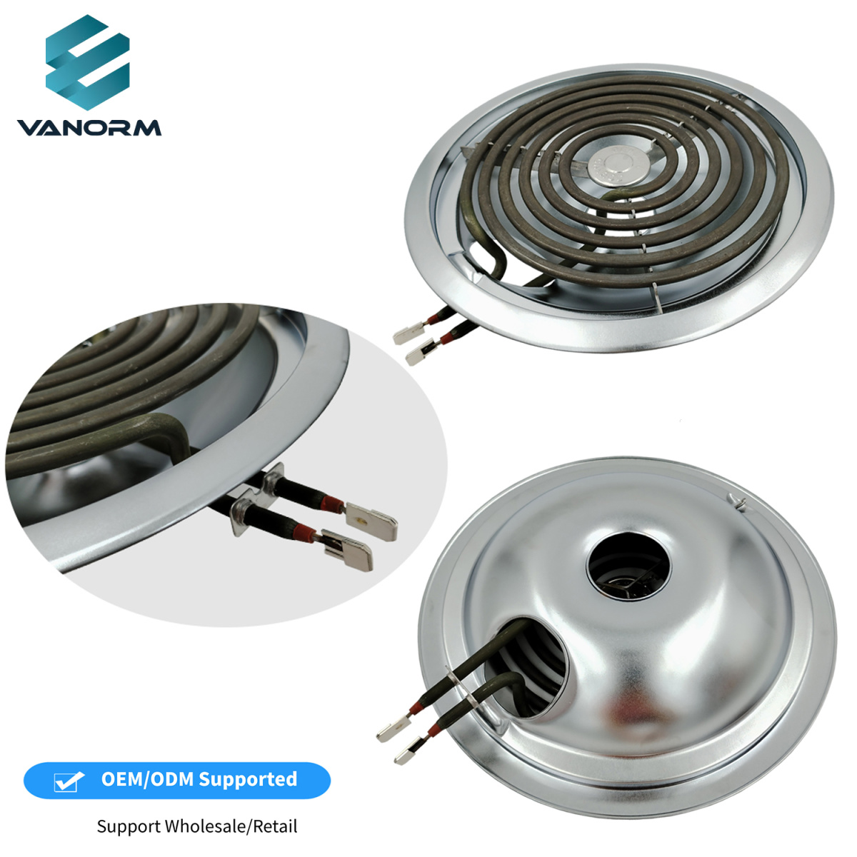 WB30M1 WB30M2 GE Electric Stove Burners Replacement Element with Stove Burner Covers Drip Pans - 图片 3