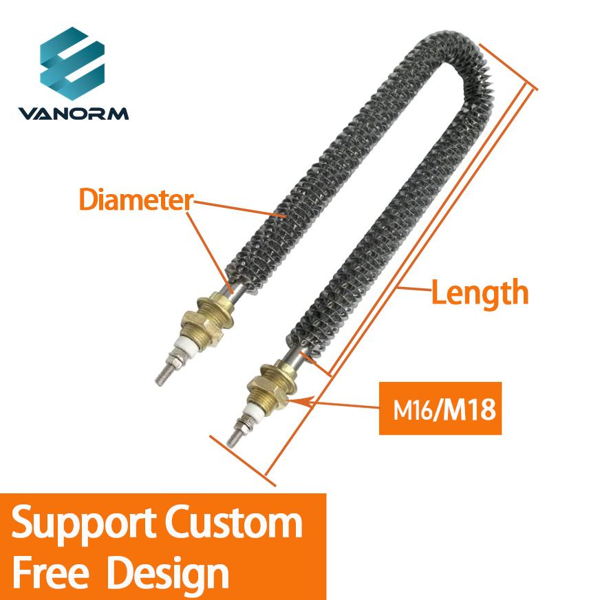 Electrical Tubular Resistance U Shaped Finned Heating Element Heat Resistens for Ovens Furnace - Pilt 4