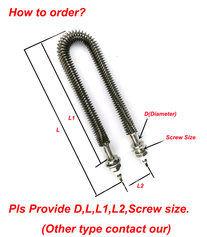 Electrical Tubular Resistance U Shaped Finned Heating Element Heat Resistens for Ovens Furnace - Pilt 6