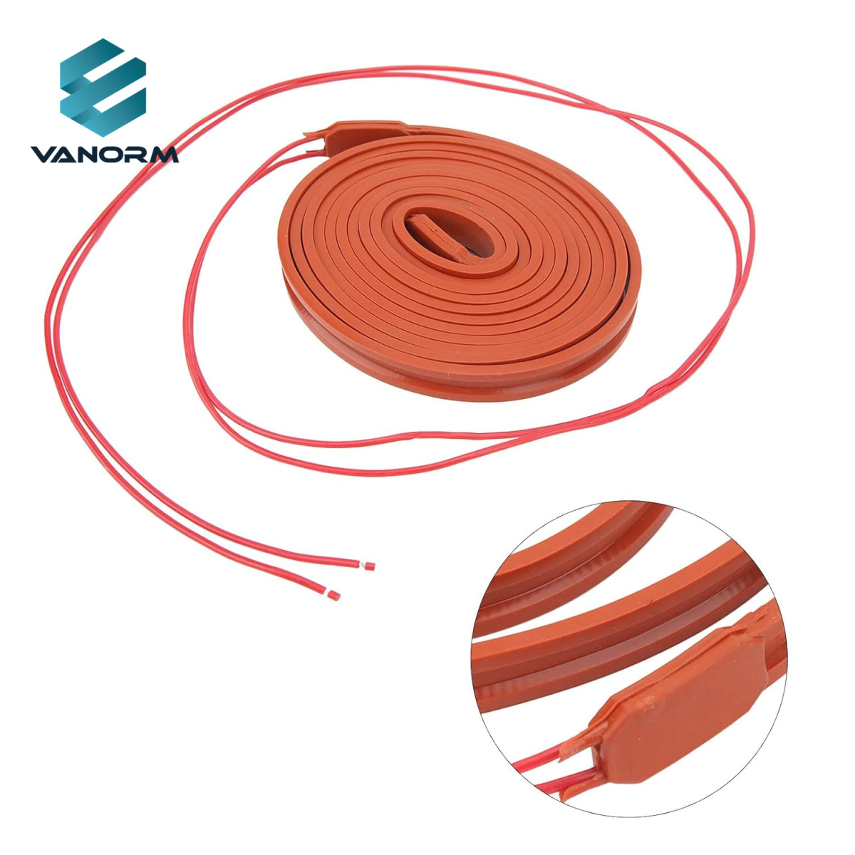 220v 100w Electric Heating element Belt Flexible Silicone Rubber Pipe Heater with Thermostat