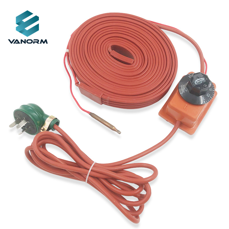 Customized Flexible 20*5000Mm Electric Heating Strip Belt 24V 200W Spiral Silicone Rubber Heater Tape - Image 6