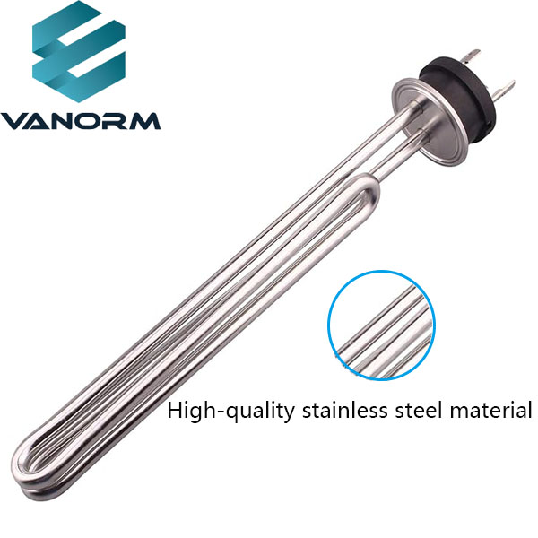 240V 2500W Tri-clamp Fold Heating Element Stainless Steel Immersion Water Heater with 3-Wire Electrical Locking Plug - Image 3