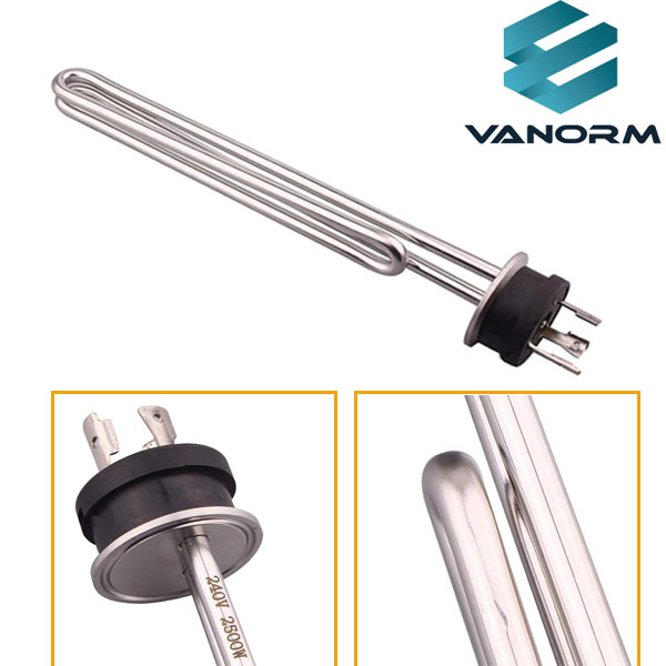 240V 2500W Tri-clamp Fold Heating Element Stainless Steel Immersion Water Heater with 3-Wire Electrical Locking Plug - Image 4