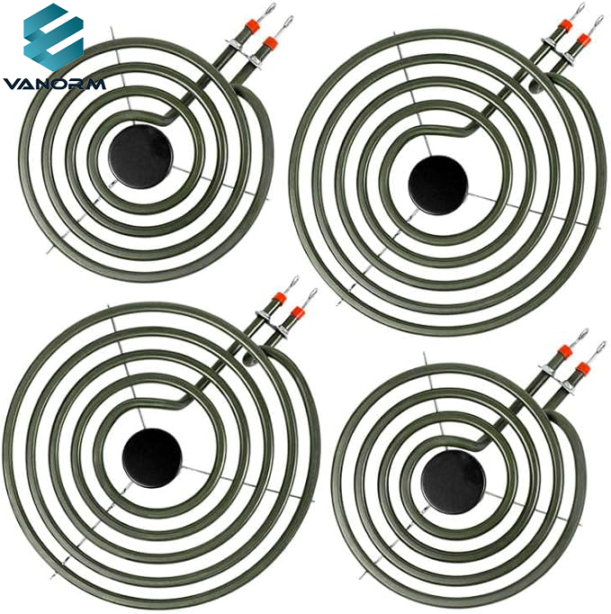 4 Pack MP22YA Stainless Steel Electric Range Burner Element Set 2x 6" MP15YA & 2x 8" MP21YA for Stove Oven 230v Voltage