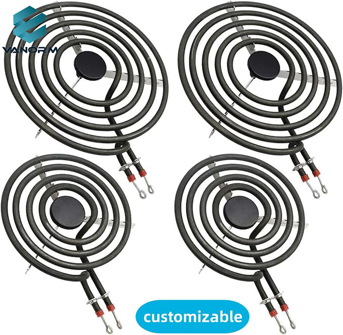 4 Pack MP22YA Stainless Steel Electric Range Burner Element Set 2x 6" MP15YA & 2x 8" MP21YA for Stove Oven 230v Voltage - Image 3