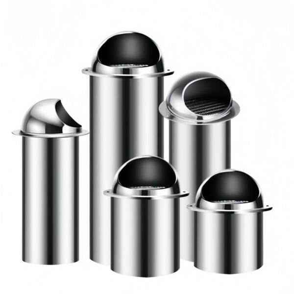 Exterior Wall Through-Wall Air Intake Exhaust Cap Stainless Steel Vent Register Grille for Fresh Air and HVAC Vent System