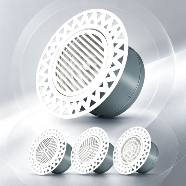 Plastic Modern Ultra-Slim Frameless Air Vent Recessed Flush Mount Adjustable Supply Return Grille Easy Installation for Fresh