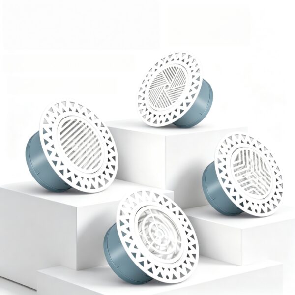 Highend Minimalist Ultra-Slim Frameless Round Air Vent Recessed Flush Mount Adjustable Supply Return Grille for Fresh Air System