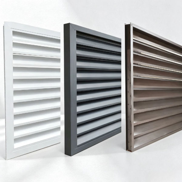 Customized Aluminum Alloy Rainproof Louvered Ventilation Grille Air Vent Exterior Wall Air Outlet Cover for Air Conditioner