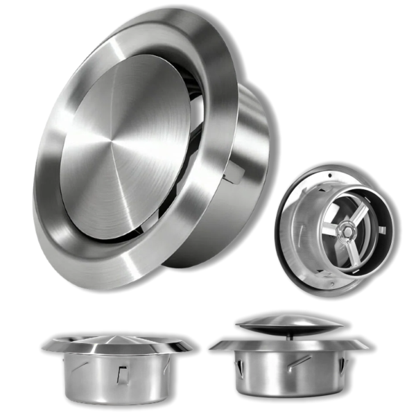 4/5/6/8 Inch SUS304L Round Exhaust Air Vent Stainless Steel Rainproof Cap Ventilation Registers & Grilles Cover for Home