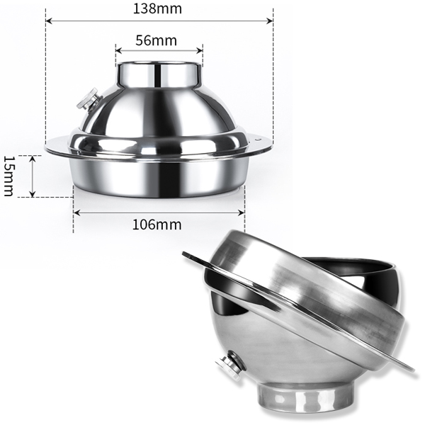 Stainless Steel Ventilation Duct Cover Kitchen Vent Hood Rainproof Design with Windscreen Roof Vent Rain Hood for Sofit Vent