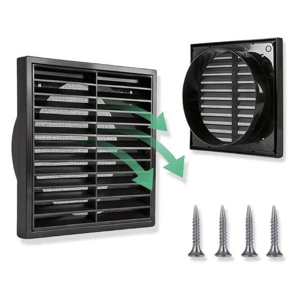 Rectangular Ventilation Grille with Integrated Insect Protection ABS Exhaust Grille Ventilation Cover for Bathroom Kitchen