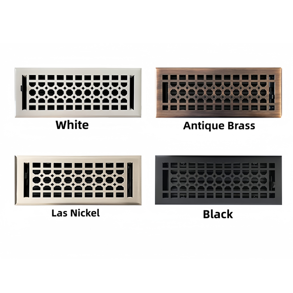 Decorative Victorian Cast Iron Wall Register Air Supply Lever Vent Covers Adjustable Control Lever Home Wall Vents