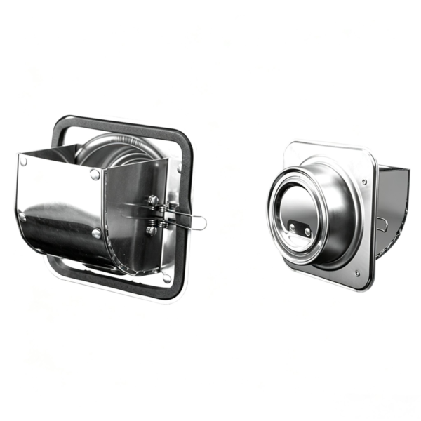 Stainless Steel Fire Resistant Backdraft Damper Anti-Backflow Duct Check Valve Odor Isolation Silent Flap Air Diffuser Easy