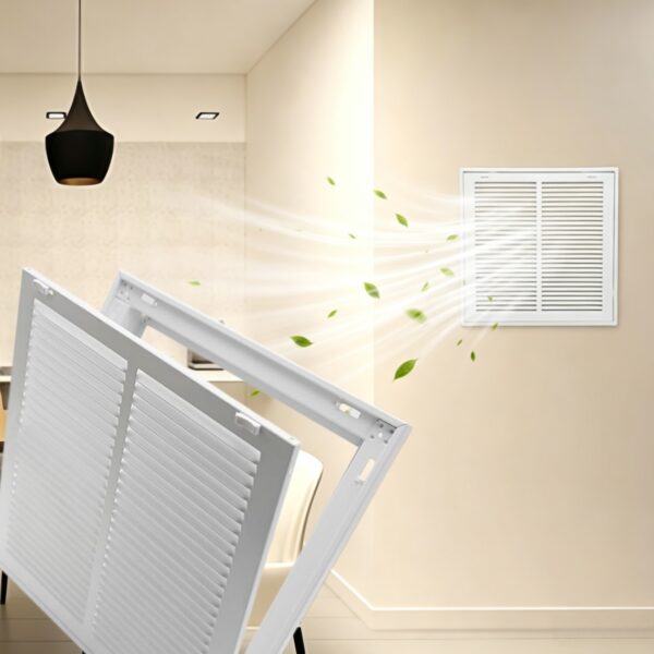 Removable Metal Return Air Filter Grille Vent Cover Grill Wall Ceiling Vent Panel Detachable Frame for Residential Ventilation