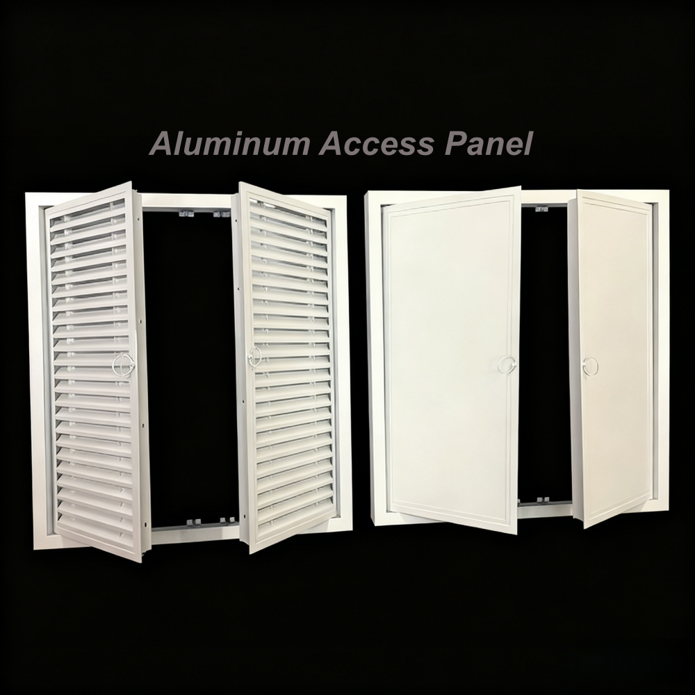 Aluminum Alloy Double-door Access Panel White Inspection Opening Cover Shielding Cover Ventilation Opening Maintenance - Image 2