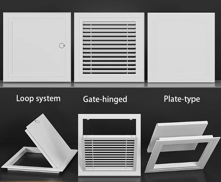 Aluminum Alloy Double-door Access Panel White Inspection Opening Cover Shielding Cover Ventilation Opening Maintenance - Image 6