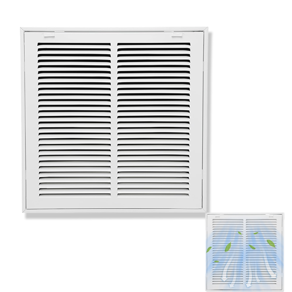 Modern White Removable Metal Return Air Filter Grille for HVAC Vent Cover Grill Wall Vent Covers for Ceiling/Wall Ventilation