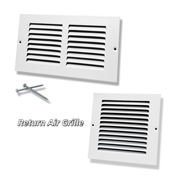 Steel Return Air Grille  Air Return Vent Cover for Ceiling and Sidewall Blade Vent Outlet - HVAC Air Vent Covers With Screws