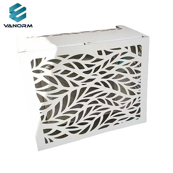 Aluminum Alloy air Conditioning Cover with Carved and Hollowed-out Perforated Grille for Ventilation Wall-mounted Installation