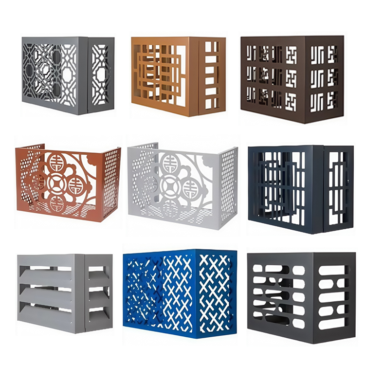 Aluminum Alloy air Conditioning Cover with Carved and Hollowed-out Perforated Grille for Ventilation Wall-mounted Installation - Image 2