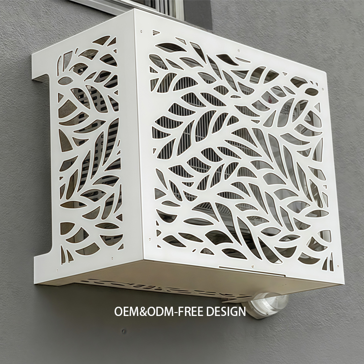Aluminum Alloy air Conditioning Cover with Carved and Hollowed-out Perforated Grille for Ventilation Wall-mounted Installation - Image 4