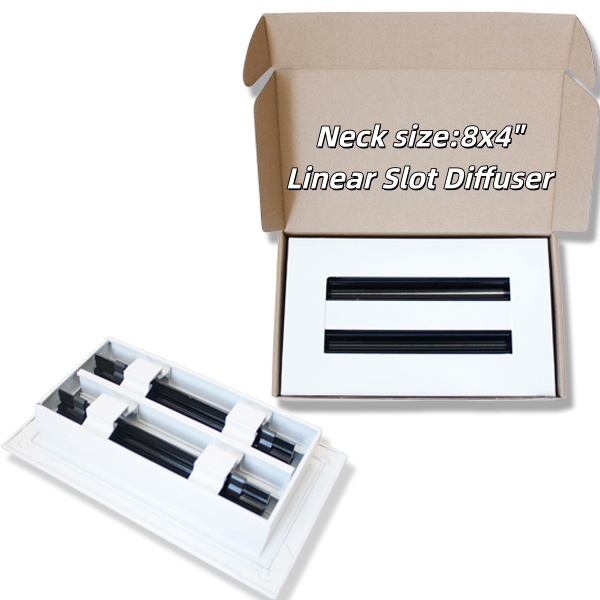 8*4" 2 Slot Modern AC Vent Cover Decorative Air Vent Standard Linear Slot Diffuser Register Grille for Ceiling Walls & Floors