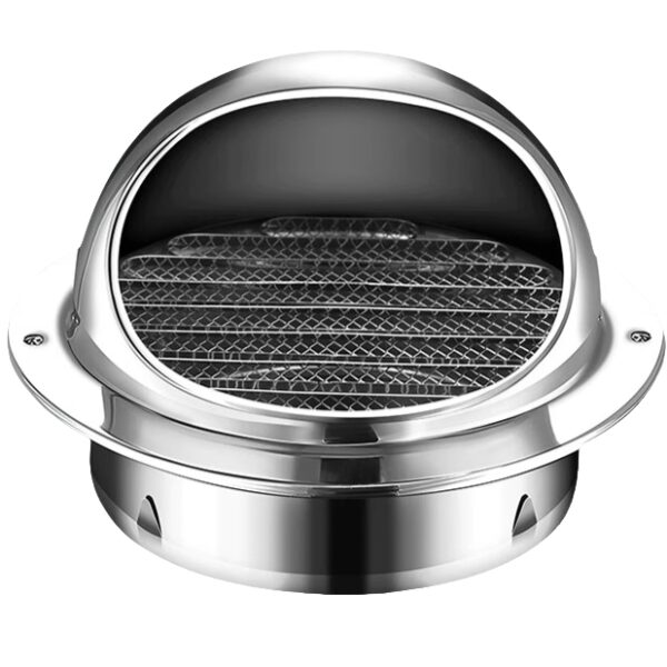 Stainless Steel Through-Wall Air Intake Cap Exterior Wall Air Outlet Exhaust Cover Register Grille for HVAC Ventilation System