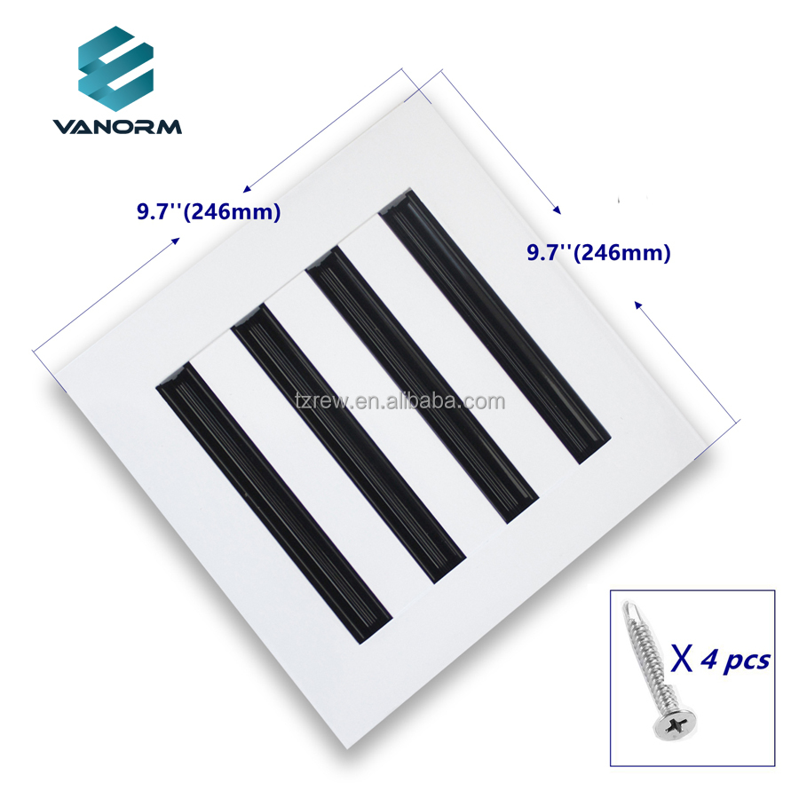 8x8 Modern AC Vent Cover - Decorative White Air Vent - Standard Linear Slot Diffuser - Register Grille - 图片 2