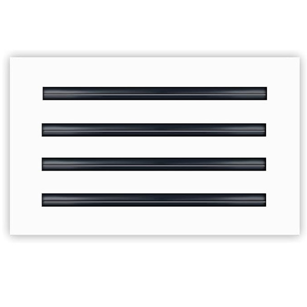 12x8 Modern AC Vent Cover - Decorative White Air Vent - Standard Linear Slot Diffuser for Ceiling, Walls & Floors
