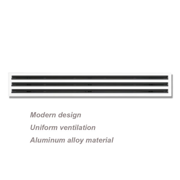 30x6" Modern AC Vent Cover Decorative White Aluminum Air Vent Linear Slot Diffuser Register Grille for Ceiling, Walls & Floors