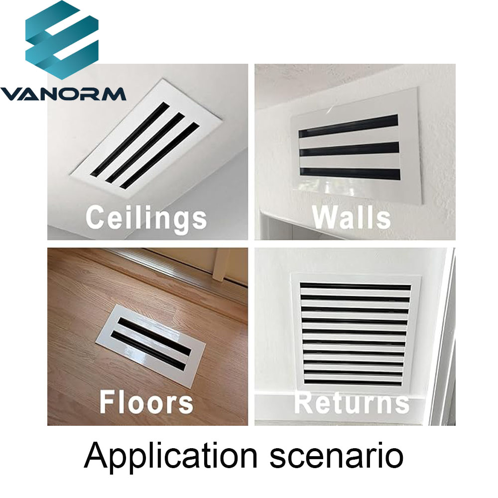 30x6" Modern AC Vent Cover Decorative White Aluminum Air Vent Linear Slot Diffuser Register Grille for Ceiling, Murs & Sols - Image 4