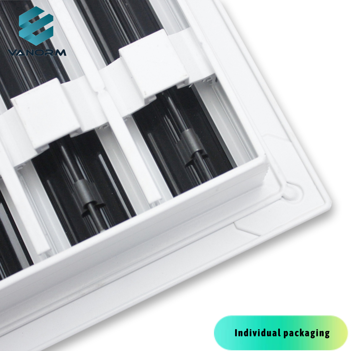 8x8 Modern AC Vent Cover Decorative White Aluminum Alloy Linear Slot Diffuser Modern Registers & ตะแกรงสำหรับเครื่องปรับอากาศ - ภาพ 4