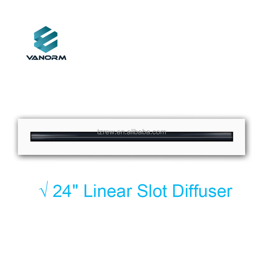 24" diffuser สล็อตเชิงเส้น - (1 ช่องเสียบ) ช่องเดี่ยว - ปกช่องระบายอากาศ AC ที่ทันสมัย - ช่องระบายอากาศตกแต่งสีขาว - ภาพ 3