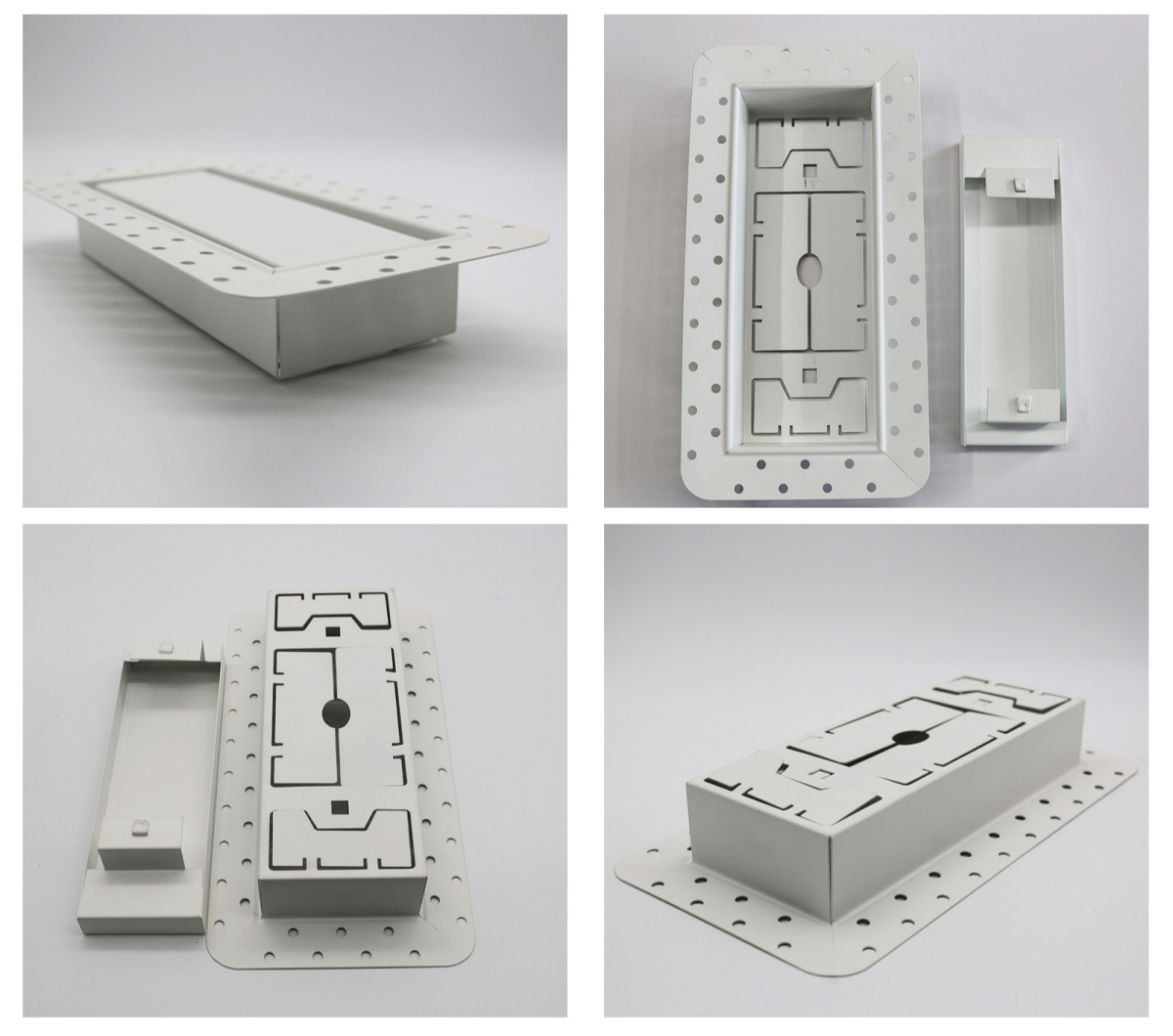 Modern White HVAC 4 * 10 Inch Ventilation Advection Wall/Floor Vent Metal Ceiling Drywall Registration Ceiling air Diffuser - 图片 3