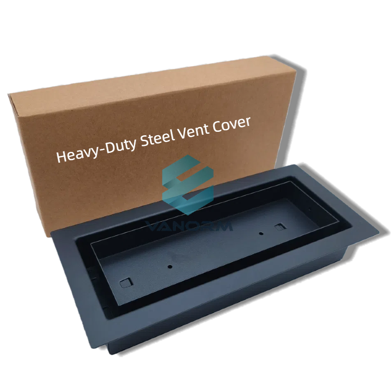Black 4X12 Stainless Steel Flooring Vent Cover Modern Drop-in Design Heavy-Duty Metal Fits Tile/Wood Other Flooring Inserts - Image 5