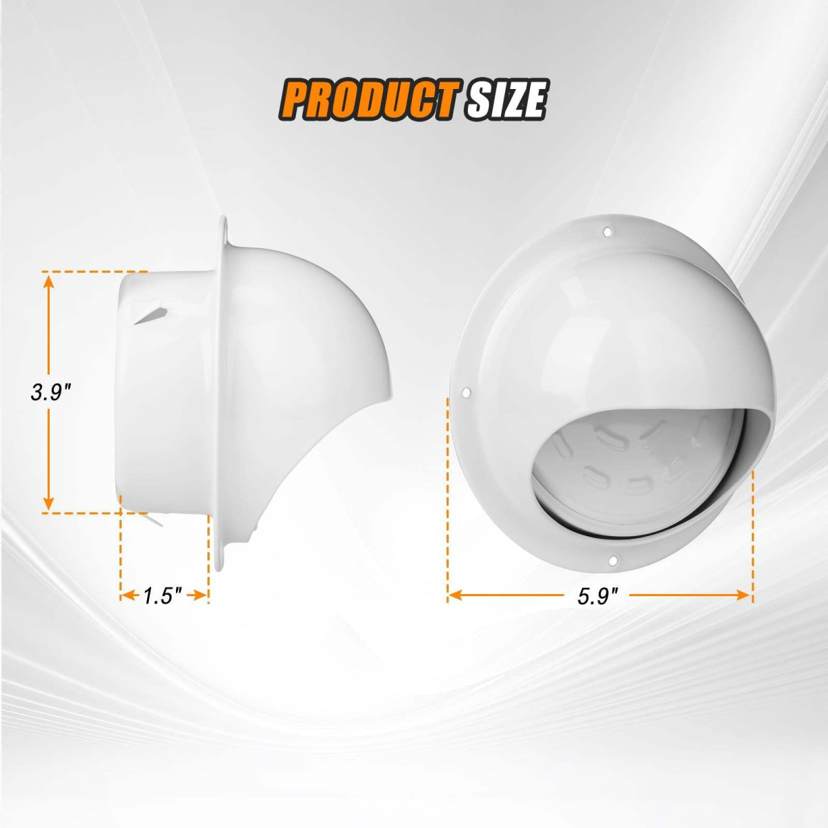 Round Stainless Steel Air Diffuser Grille 4 Inches with Easy Installation Modern Design 1/2 in Bar Spacing