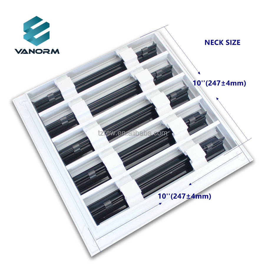 10"X10" AC Aluminum Alloy Vent Cover Decorative White Air Vent with Standard Linear Slot Diffuser for HeatingRegisters & Gitter - Bild 3