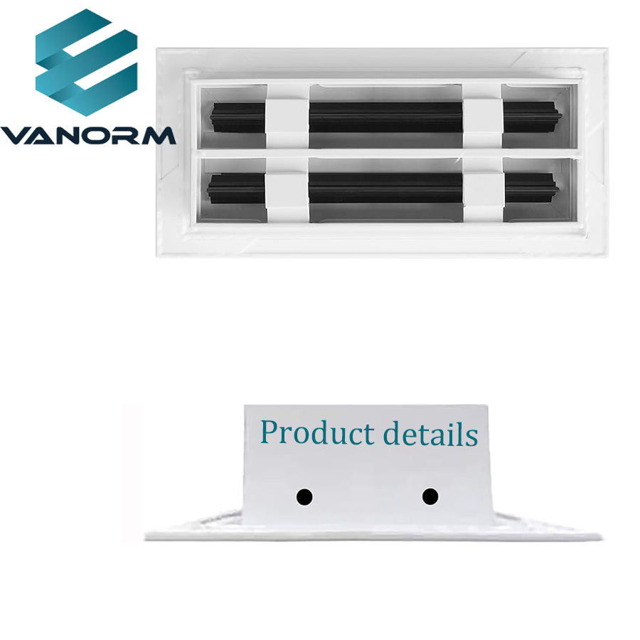 Modern 8x4 Inches Register Grille Square Linear Slot Diffuser - Register Grille for Ceiling, Walls & Floors - Image 2