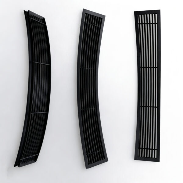 Curved Air Vent Central Air Conditioning Grille ABS Air Outlet Hotel Lobby Aluminum Alloy Custom Louvered