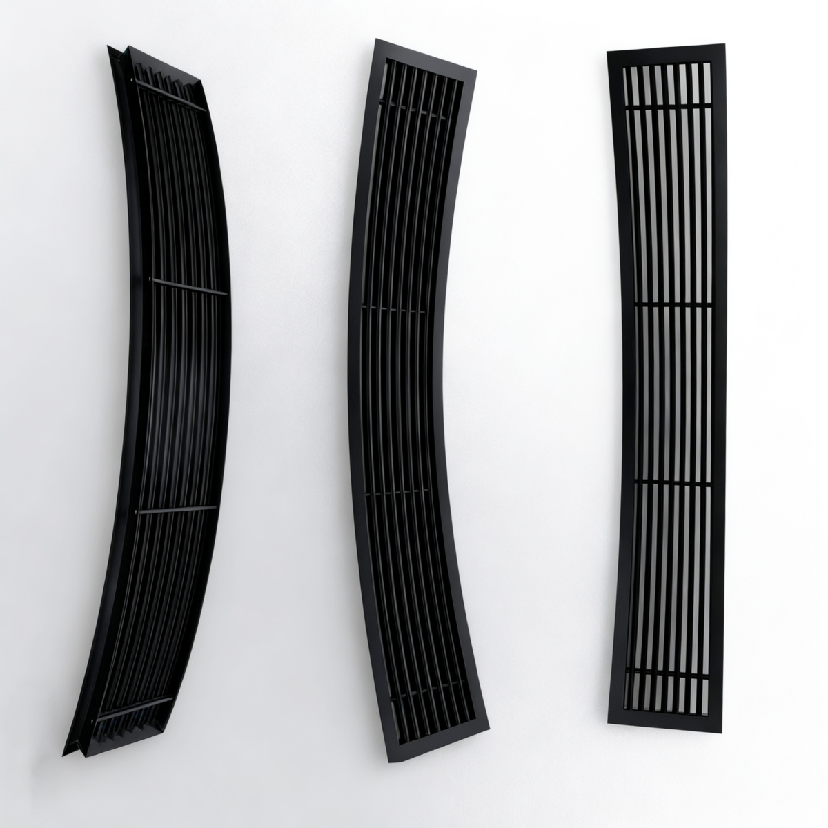 Curved Air Vent Central Air Conditioning Grille ABS Air Outlet Hotel Lobby Aluminum Alloy Custom Louvered
