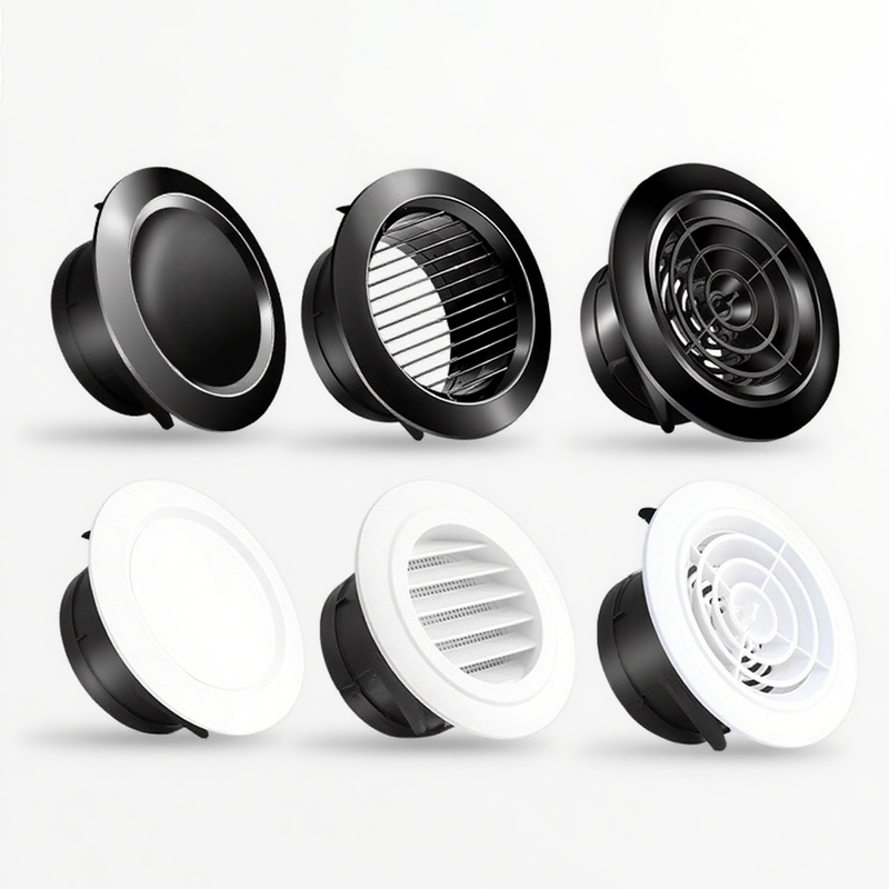 Curved Air Vent Central Air Conditioning Grille ABS Air Outlet Hotel Lobby Aluminum Alloy Custom Louvered - ภาพ 3