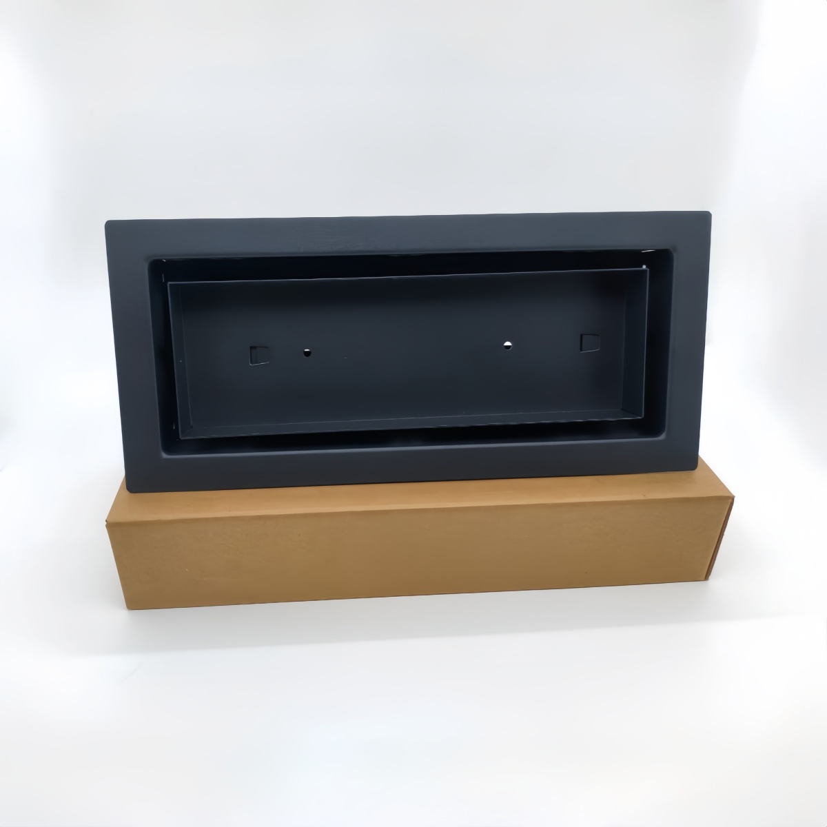 楼层登记器现代黑色可拆卸建筑用品嵌入式安装通风口,用于交流和供暖重型钢材料 4 X10