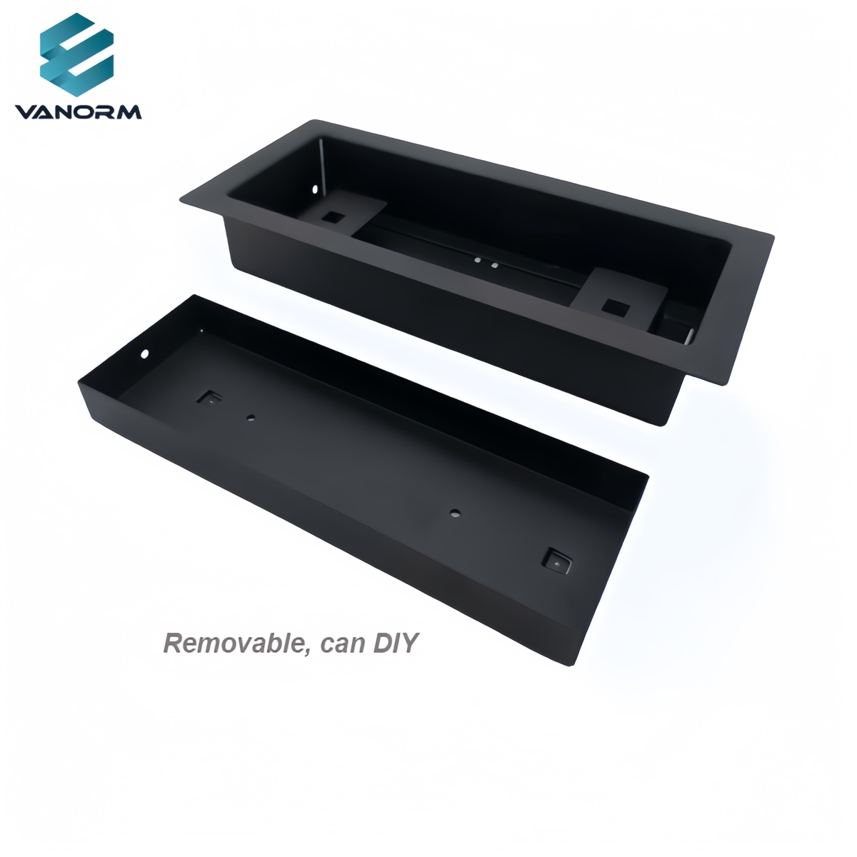 Floor Register Modern Black Removable Building Supplies Flush Mount Air Vent for AC and Heating Heavy Duty Steel Material 4 X10 - Image 2